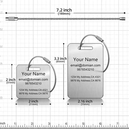 Stainless Steel Luggage Tag