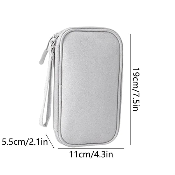 Small Electronics Accessories Organizer Bag with Handle