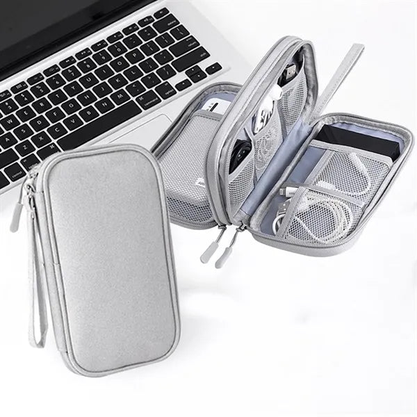 Small Electronics Accessories Organizer Bag with Handle
