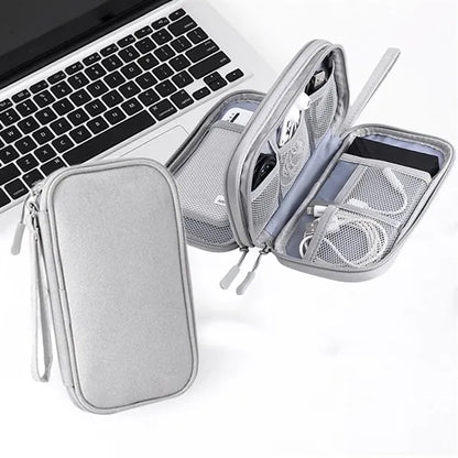 Small Electronics Accessories Organizer Bag with Handle