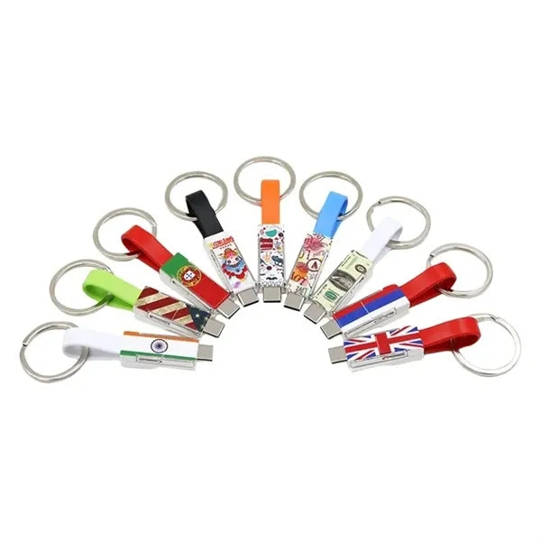 3 In 1 Magnetic Keychain USB Charging And Data Cable