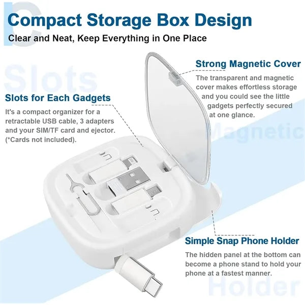 6-in-1 Fast Charging Cord Kit with Travel Storage Case