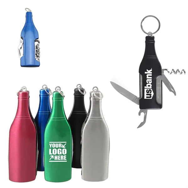 6-in-1 Multi-function Bottle Opener with Key Ring