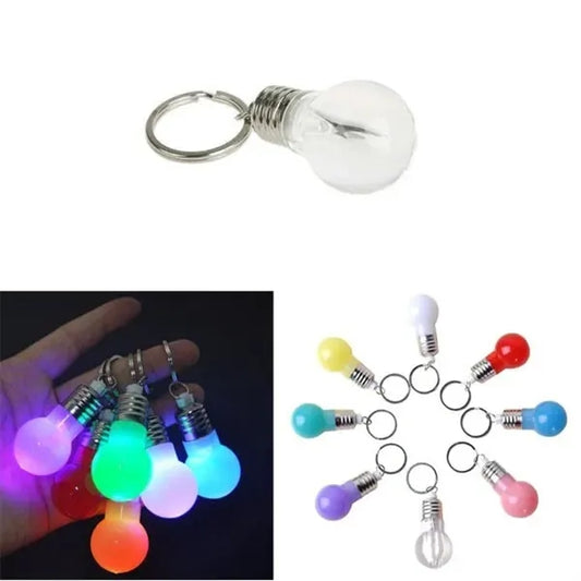 Light Bulb Shape Flashlight with Swivel Keychain
