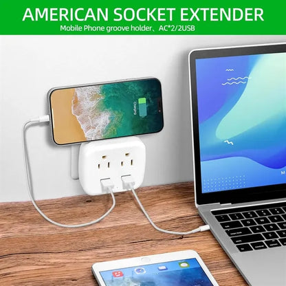 Portable Multi-Plug Wall Outlet Extender