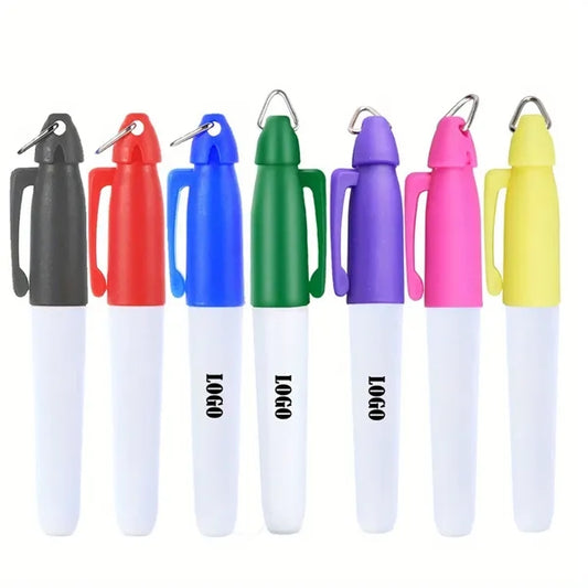 Golf Ball Marker Line Drawing Pens with Keychain