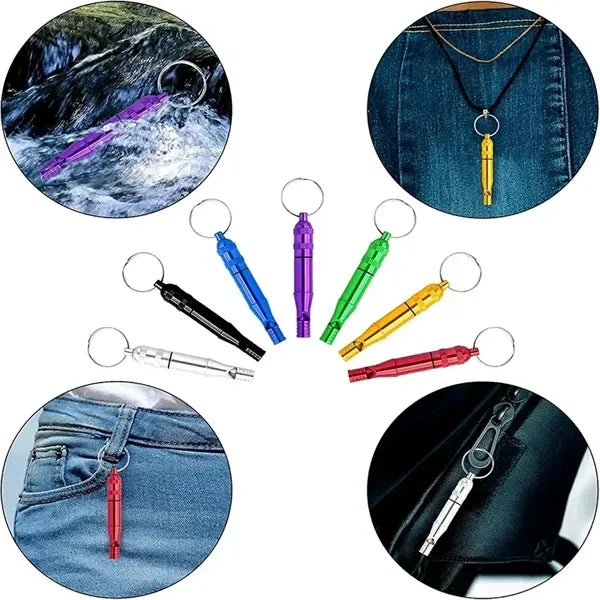 Rotate Survival Whistle Keychain