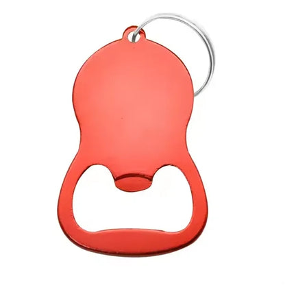 Round Bell Shape Plain Bottle Opener w/Key Ring