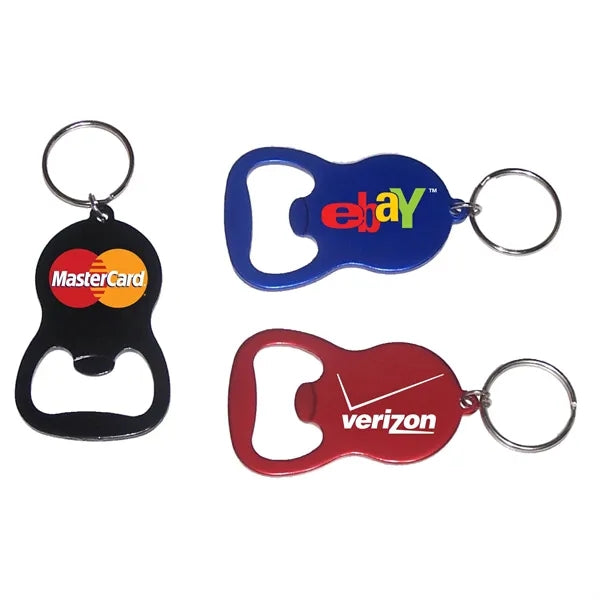 Round Bell Shape Plain Bottle Opener w/Key Ring