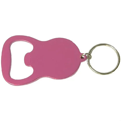Round Bell Shape Plain Bottle Opener w/Key Ring