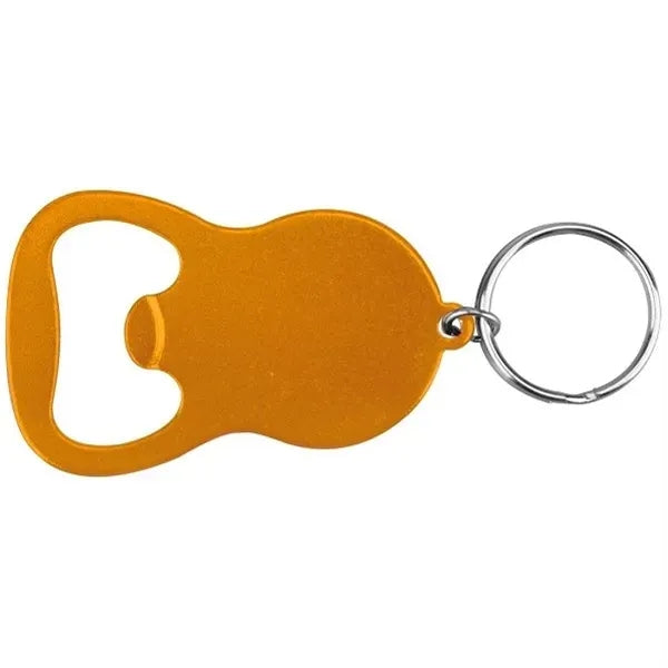 Round Bell Shape Plain Bottle Opener w/Key Ring