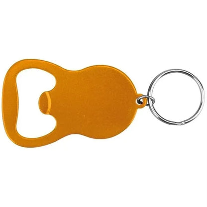 Round Bell Shape Plain Bottle Opener w/Key Ring