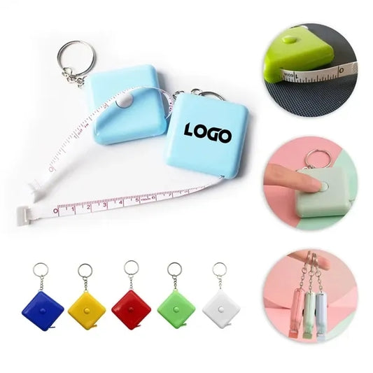 Square 5-Foot Tape Measure with Key Chain