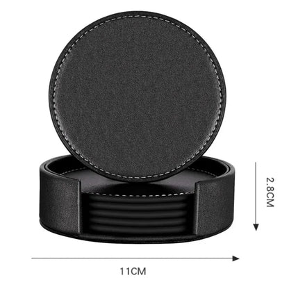 PU Leather Coaster Set