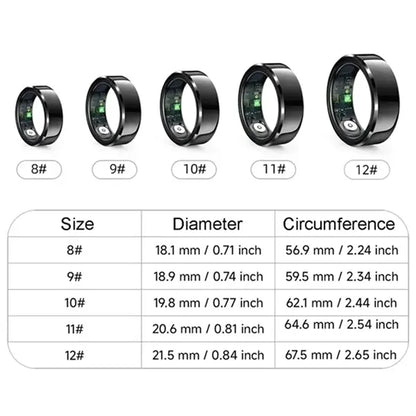Smart Fitness Ring Health Monitor Heart Rate Sleep Tracking