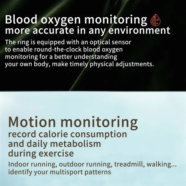 Smart Fitness Ring Health Monitor Heart Rate Sleep Tracking