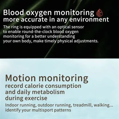 Smart Fitness Ring Health Monitor Heart Rate Sleep Tracking