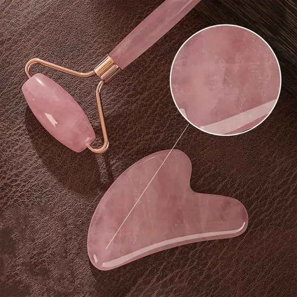 Jade Roller Facial Gua Sha Tool Set Scraping Massage Kit