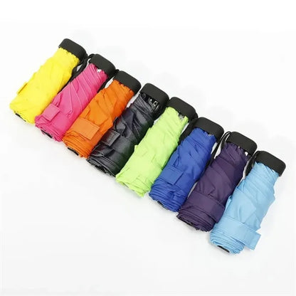 Compact Folding Travel Umbrella with Case Windproof Portable