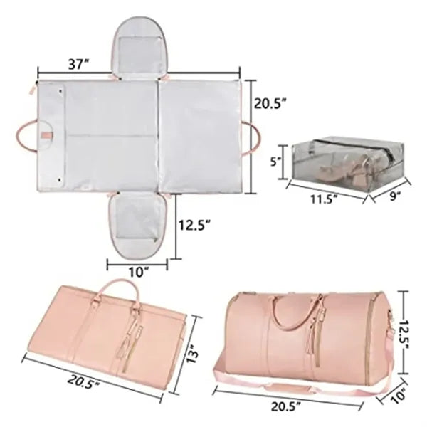 PU Leather Garment Travel Bag