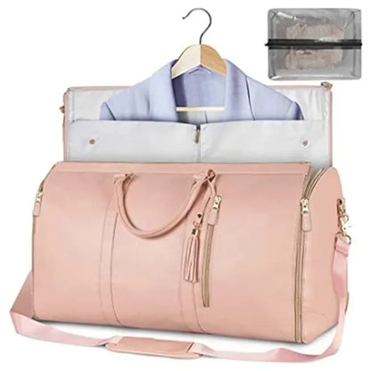 PU Leather Garment Travel Bag