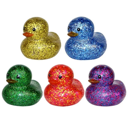 Colorful Rubber Duck Mini Floating Bath Toys Squeezable