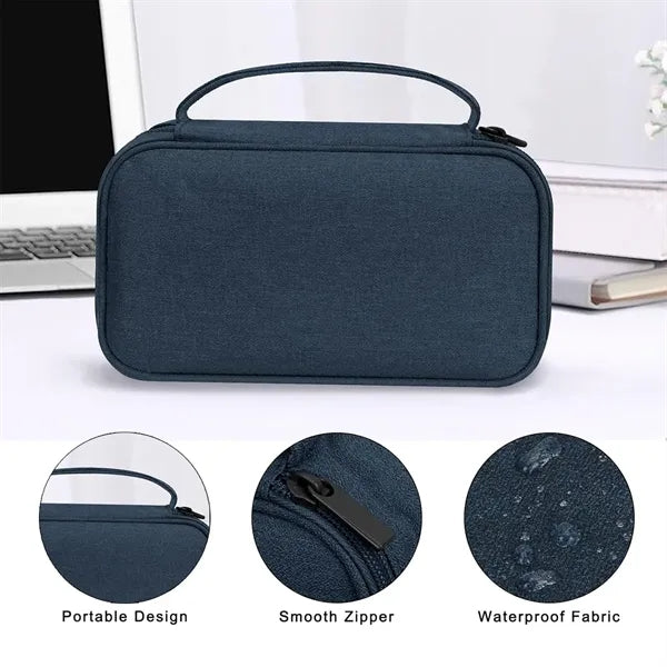 Portable Travel Electronics Organizer Case Cable Tech Pouch