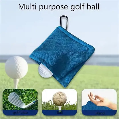 Mini Golf Ball Pocket Cleaning Towel With Carabiner
