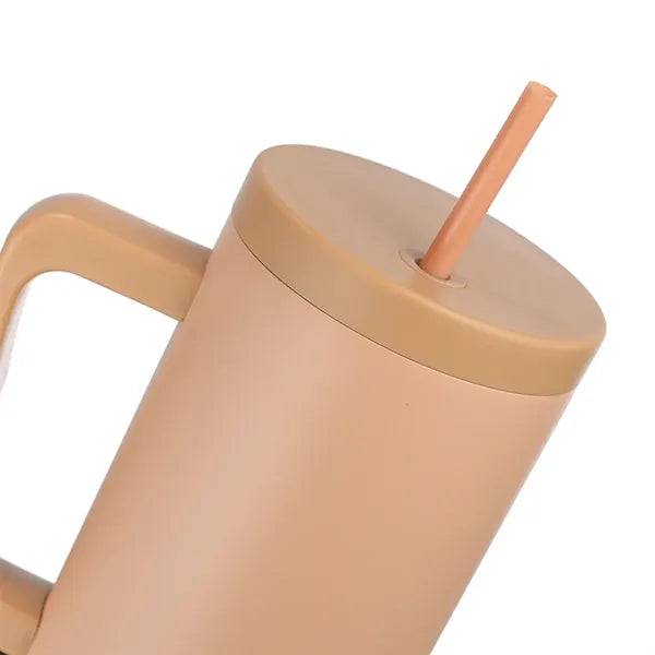 40 oz. Insulated Stainless Steel Vacuum Tumbler Handle Straw