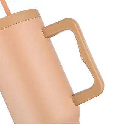 40 oz. Insulated Stainless Steel Vacuum Tumbler Handle Straw