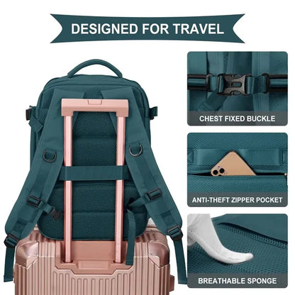 Large Carry On Travel Backpack with Shoe Compartment