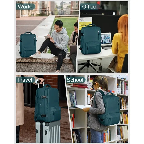 Large Carry On Travel Backpack with Shoe Compartment