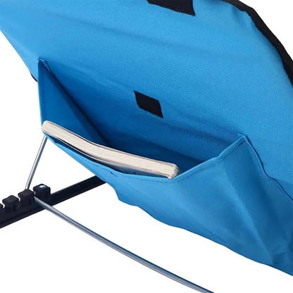 Foldable Beach Lounge Mat with Adjustable Backrest Portable