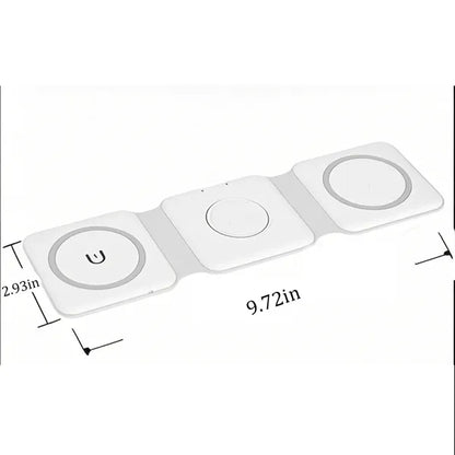 3 In 1 Foldable Magnetic Fast Wireless Charger Station