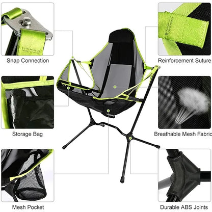 Portable Folding Hammock Camping Chair Beach Moon Lounger