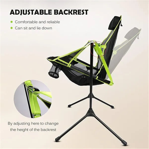 Portable Folding Hammock Camping Chair Beach Moon Lounger