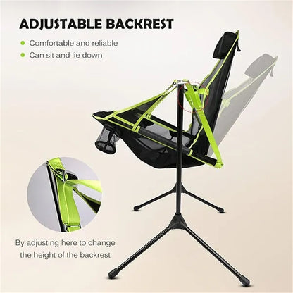 Portable Folding Hammock Camping Chair Beach Moon Lounger