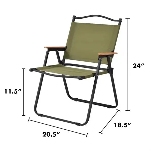 Folding Outdoor Camping Chair with Armrests Portable Picnic