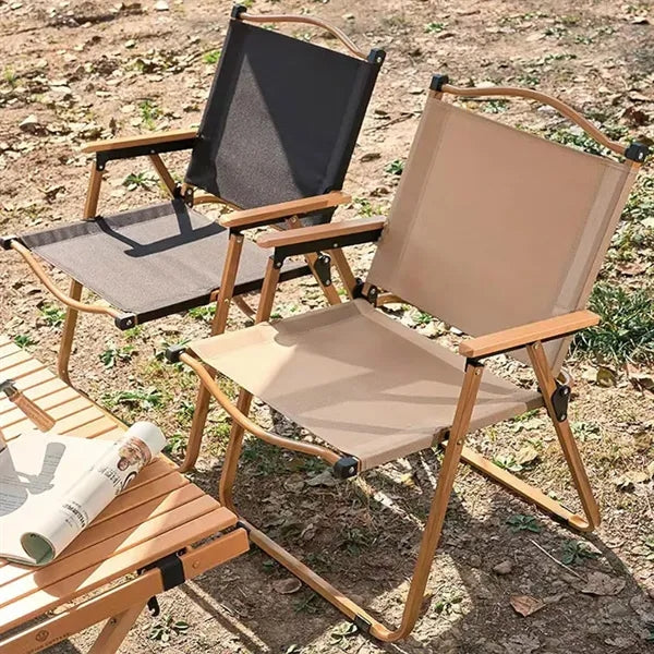 Folding Outdoor Camping Chair with Armrests Portable Picnic