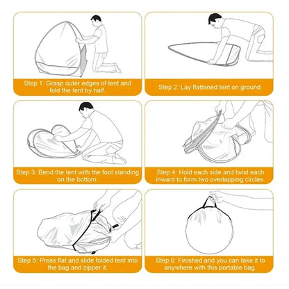 Pop-Up Beach Tent UV Protection Waterproof Portable Shade