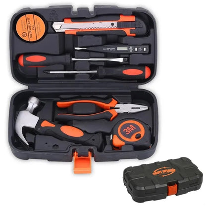 Compact General Hand Tool Kit Home Essentials 9-Piece Set