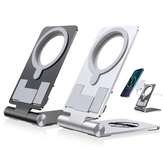 Foldable MagSafe Phone Holder Charger Stand Adjustable Angle