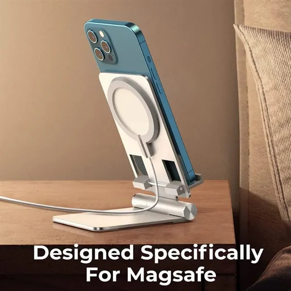 Foldable MagSafe Phone Holder Charger Stand Adjustable Angle