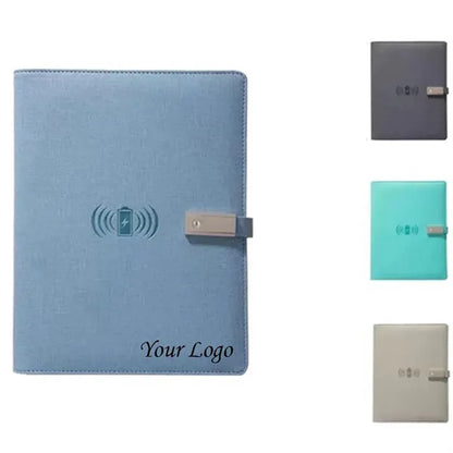 Wireless Charging A5 Office Notebook With USB Flash Drive