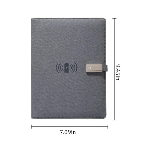 Wireless Charging A5 Office Notebook With USB Flash Drive