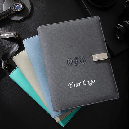 Wireless Charging A5 Office Notebook With USB Flash Drive