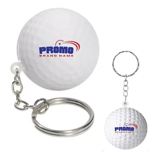 PU Golf Ball Keychain Stress Relief Purse Charm