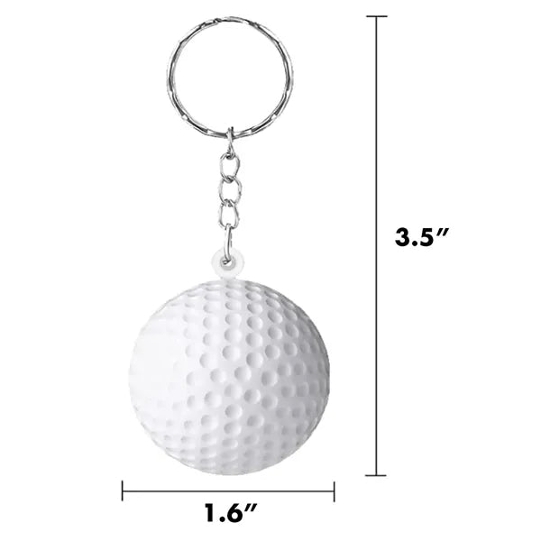 PU Golf Ball Keychain Stress Relief Purse Charm