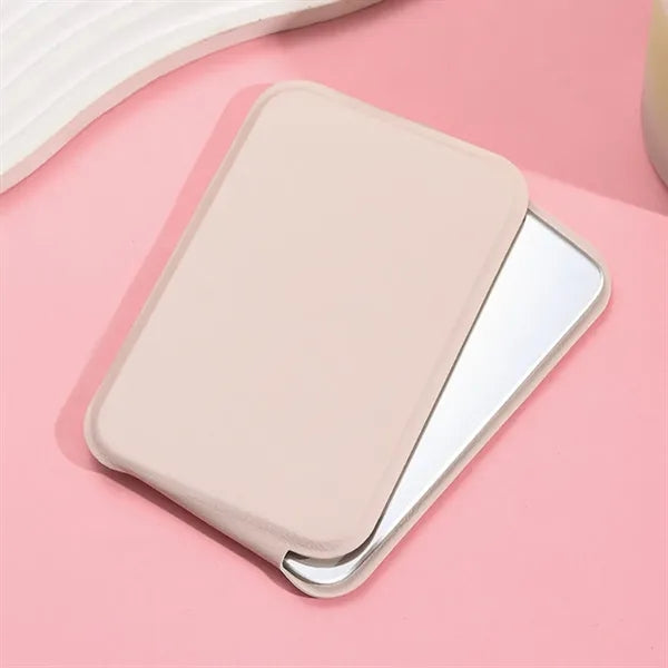 Portable Mini Makeup Mirror Travel PU Leather Collapsible