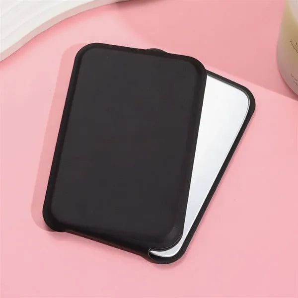 Portable Mini Makeup Mirror Travel PU Leather Collapsible